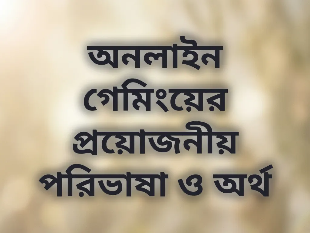 গেমিং টার্মস ব্যাখ্যা